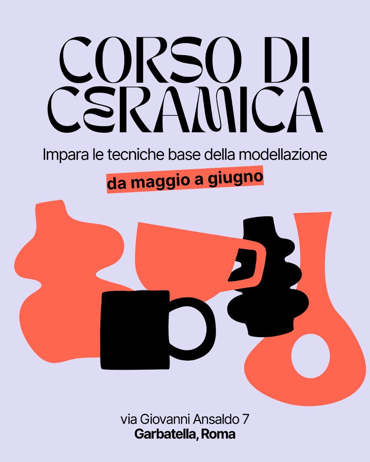 Corso di ceramica Maggio - Giugno 2026 (acconto)